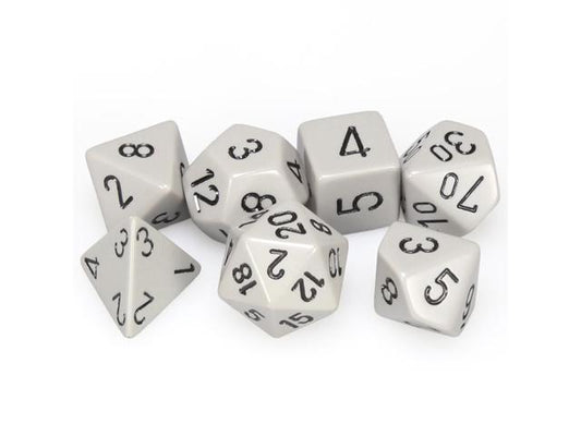 Chessex Opaque: Dark Grey/Black 7 Dice Set
