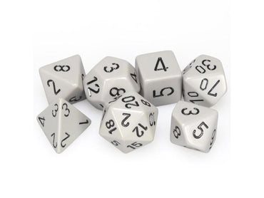 Chessex Opaque: Dark Grey/Black 7 Dice Set