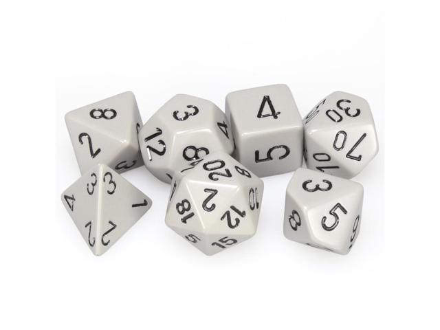 Chessex Opaque: Dark Grey/Black 7 Dice Set