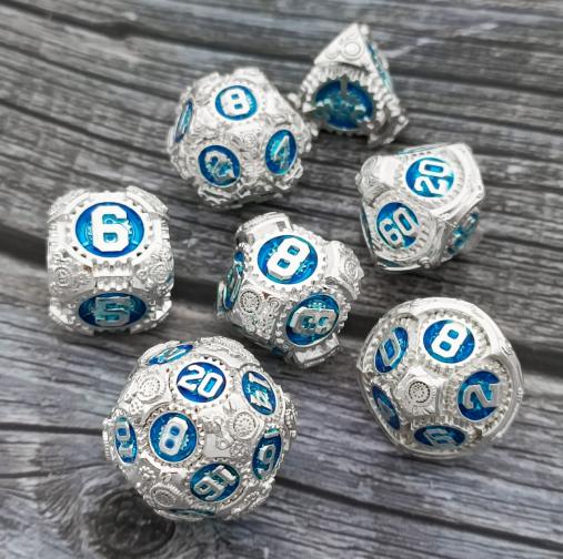 Airship Gears: Antarctic Expedition - Metal RPG Dice Set