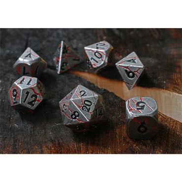 Forged Gaming Battle Scarred 7 Piece Metal Dice Set