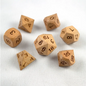 Black Cherry Heartwood RPG Wood Dice Set