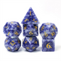 Blue Dot - Gemstone Engraved with Gold