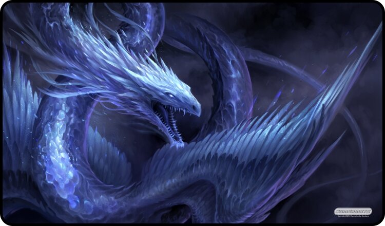Gamermats Playmat - Blue Crystal Dragon