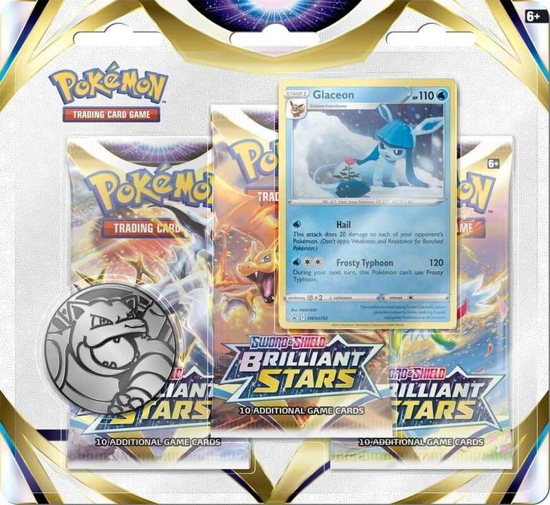 Pokemon Sword & Shield Brilliant Stars 3 Booster Pack