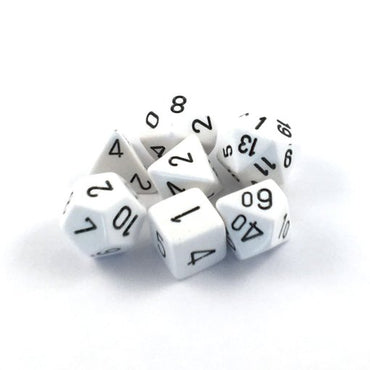 Chessex Opaque: White/Black 7 Dice Set