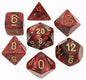 Chessex Vortex: Burgundy/Gold 7 Dice Set