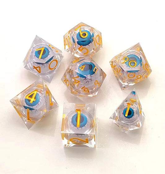 Sharp Edge Moving Eye RPG Dice Set - Clearshot