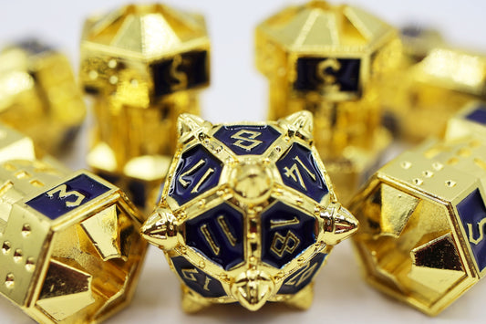 Dice 51: Cobalt Cosmos - Metal CCG Dice Set