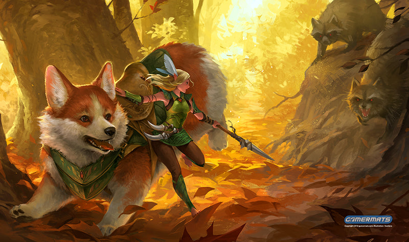 Gamermats Playmat - Corgi & Elf