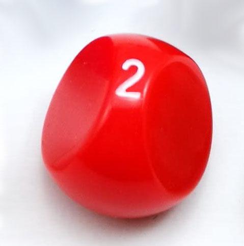 Red 3 Sided Die - D3
