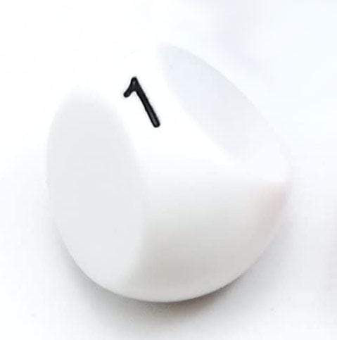 White 3 Sided Die - D3