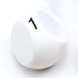 White 3 Sided Die - D3