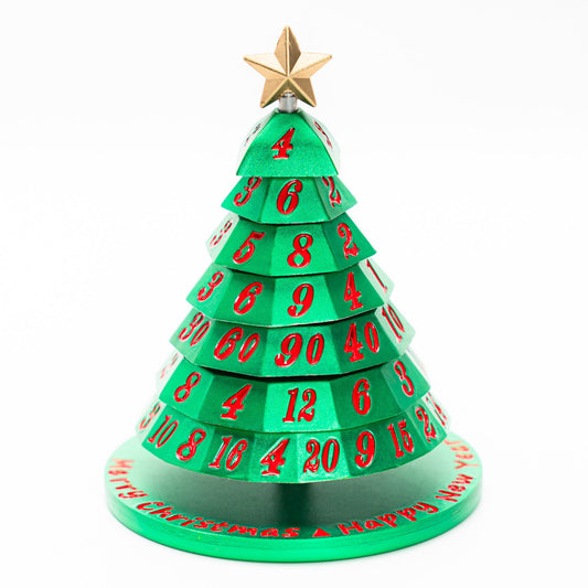 Hymgho Aluminum Christmas Tree 7 Dice Set- Christmas Green