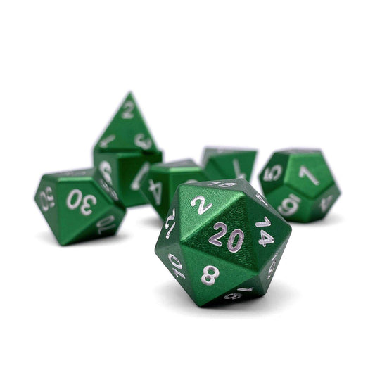 Norse Foundry 7 Die Aluminum Dice Set: Druid Green