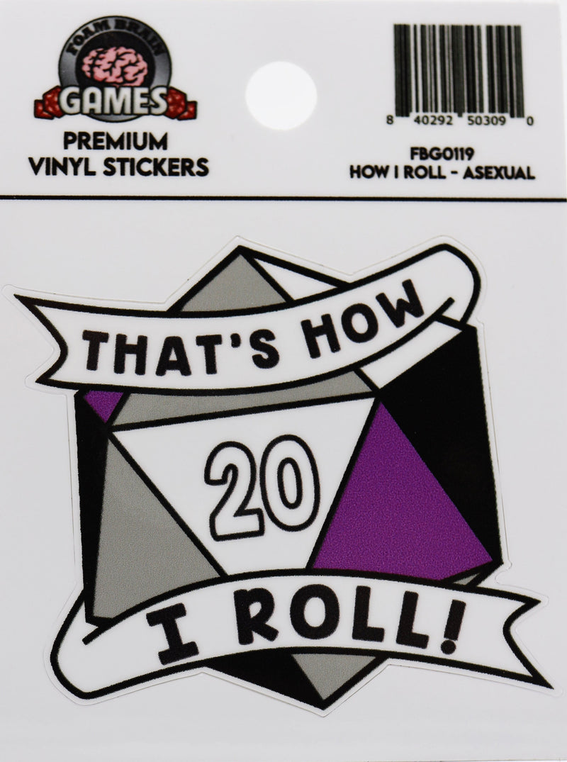 That's How I Roll Sticker - Asexual Pride