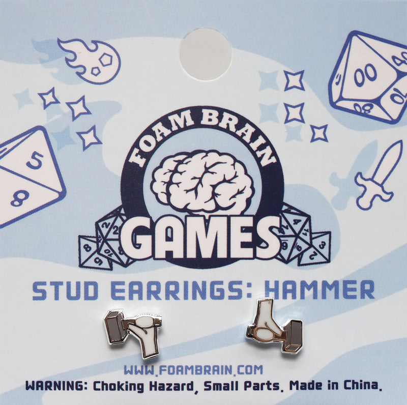 Stud Earrings: Hammer