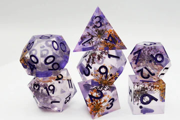 Foam Brain Games Sharp Edge Wish Flower Resin RPG Dice Set