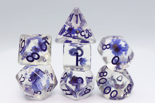 Violets Are Blue RPG Dice Set