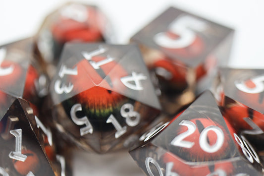 Sharp Edge Moving Eye RPG Dice Set - Nightvision