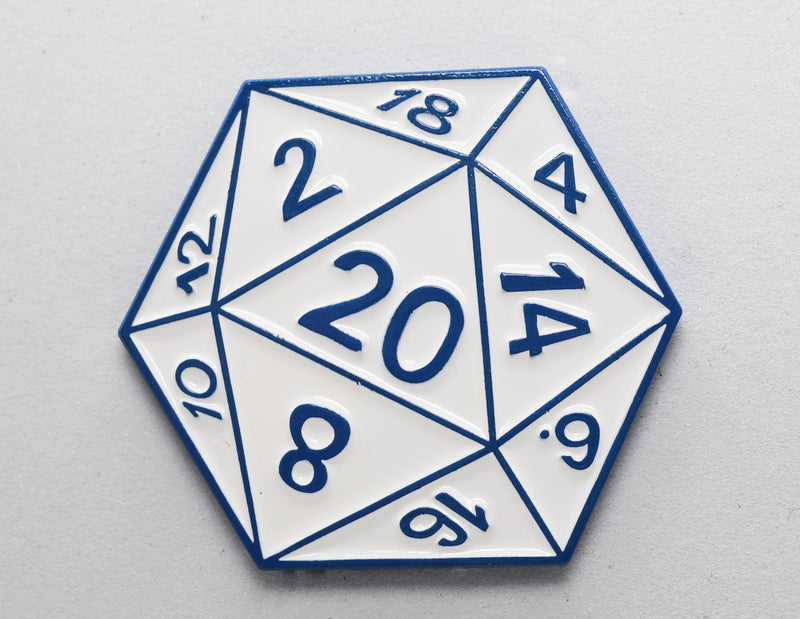 D20 Pin: Shadow Variant Blue