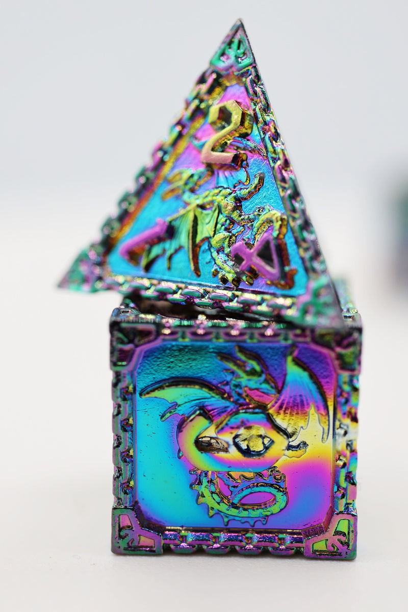 Chained Dragon: Mystic - Metal RPG Dice Set