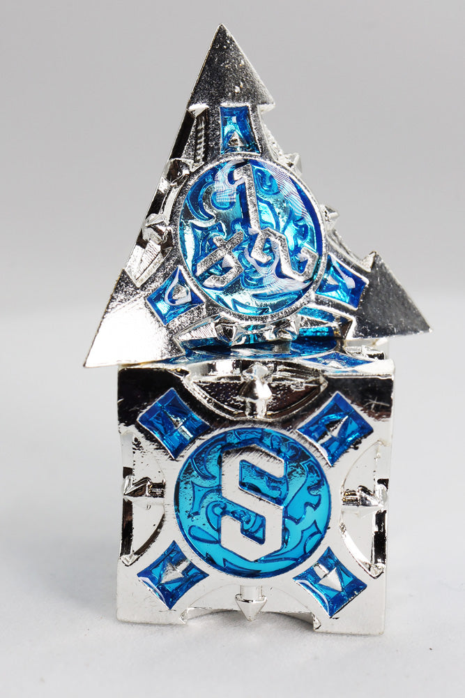 Quiver of Arrows: Azure Lightning Arrow - Metal RPG Dice Set