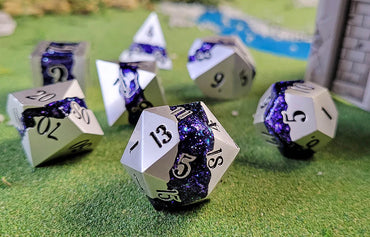 Forged Gaming Galactic Flume 7 Piece Metal Dice Set