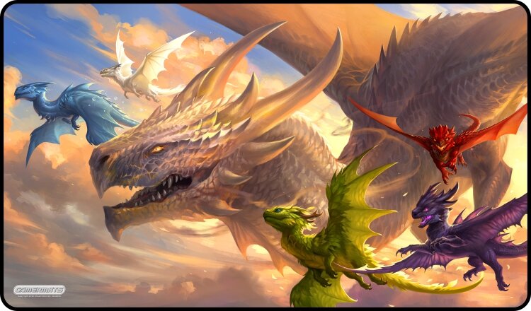 Gamermats Playmat - Baby Dragons in Flight