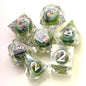 Sharp Edge Moving Eye RPG Dice Set - Green Dragon Eye