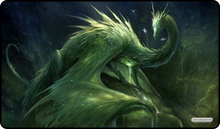 Gamermats Playmat - Green Crystal Dragon