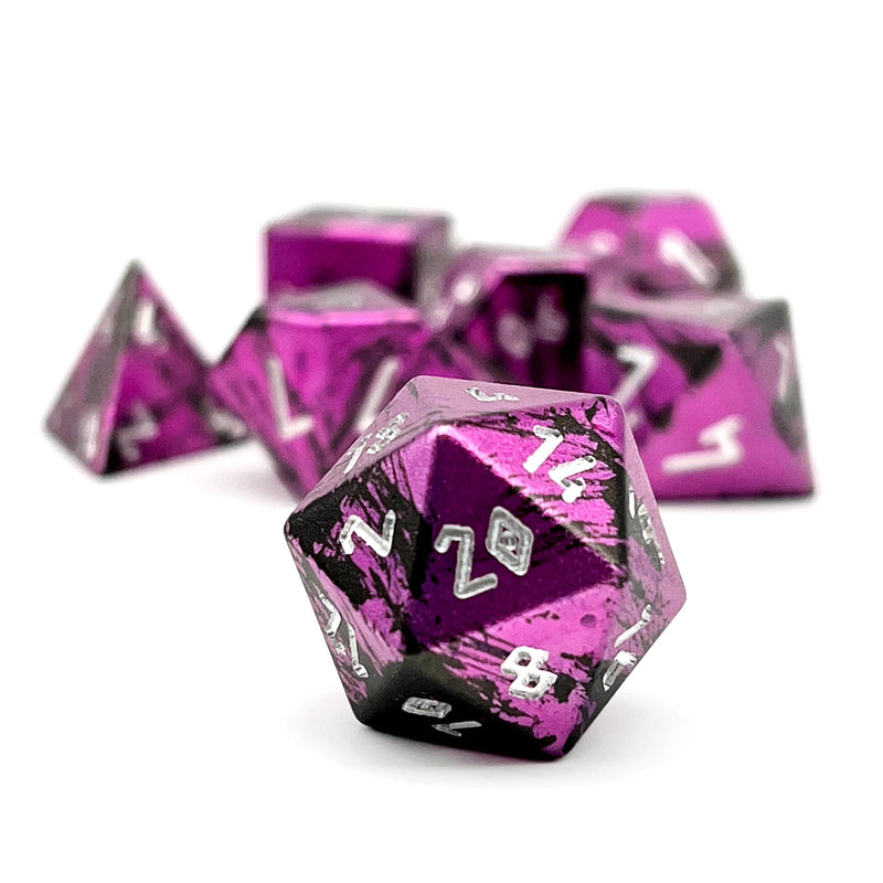 Norse Foundry 7 Die Aluminum Wonderous Dice Set: Baby Flamingo