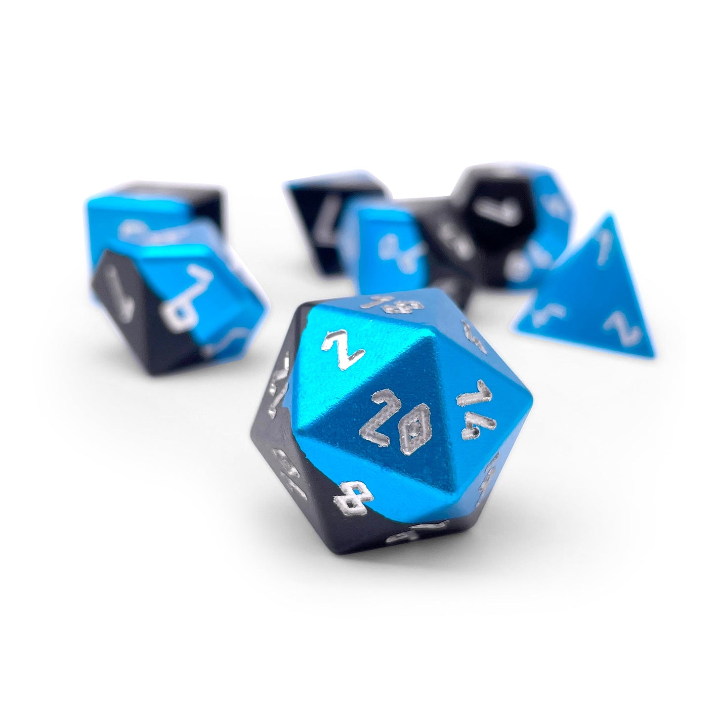 Norse Foundry 7 Die Aluminum Hybrid Dice Set: Frost Giant