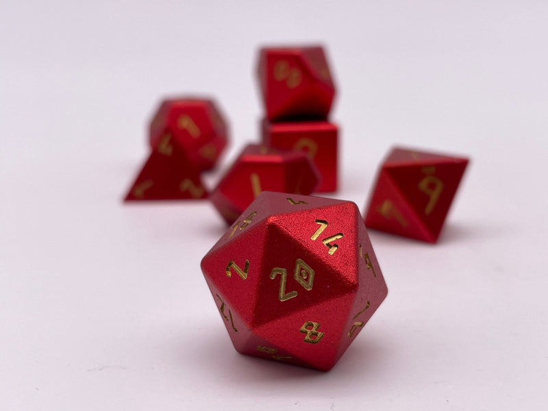 Norse Foundry 7 Die Aluminum Dice Set: Orb of Flame Strike