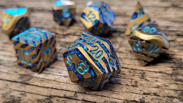 Forged Gaming Ink-U-Bus 7 Piece Metal Dice Set