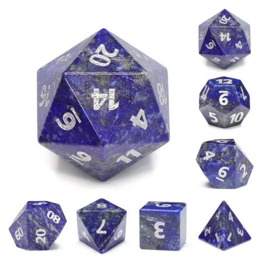 Lapis Lazuli - Gemstone Engraved with Silver