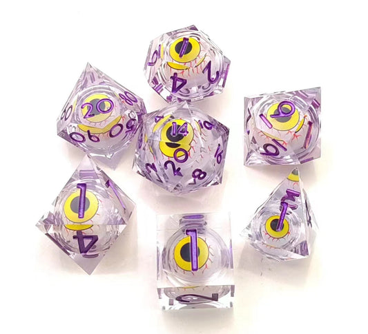 Sharp Edge Moving Eye RPG Dice Set - Moonshot