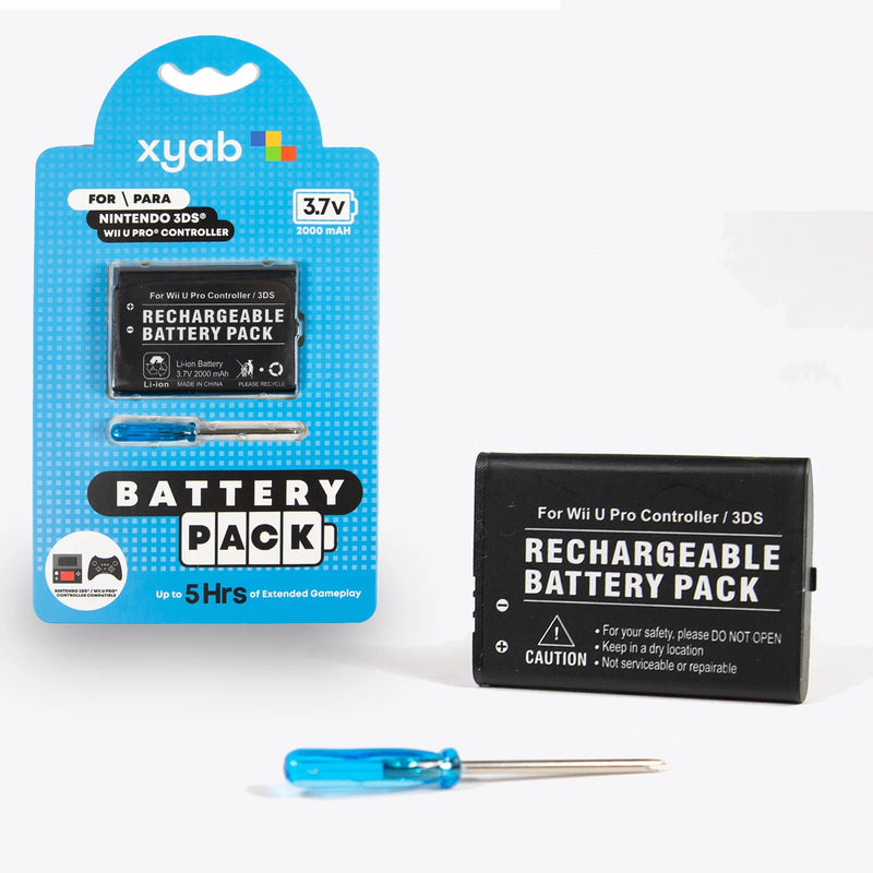 XYAB: Rechargeable Battery Pack - Nintendo 3DS/Wii U Pro Controller