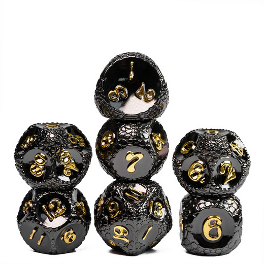 Dragonstone: Night - Metal RPG Dice Set