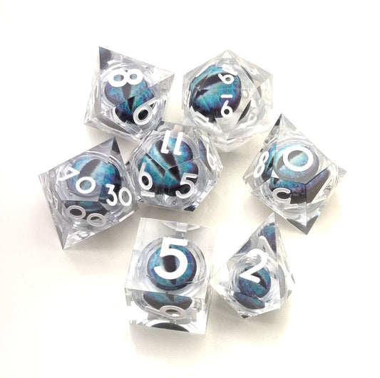 Sharp Edge Moving Eye RPG Dice Set - Oceansight