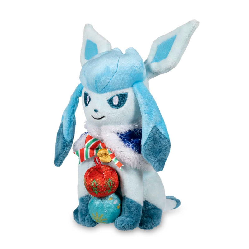 Pokemon Plush - Glaceon Holiday Outfit