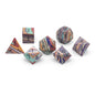 Norse Foundry 7 Die Gemstone RPG Dice Set: Banded Rainbow Turquoise