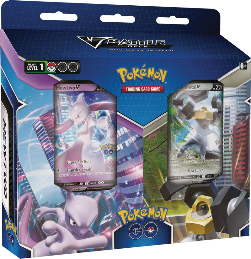 Pokemon Go V Battle Deck Bundle Mewtwo Vs. Melmetal