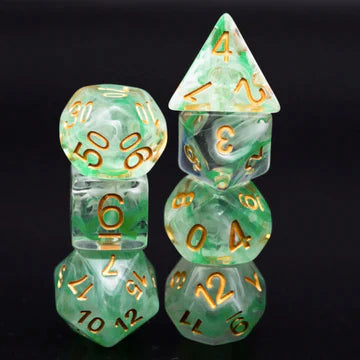 Prasine Mist RPG Dice Set