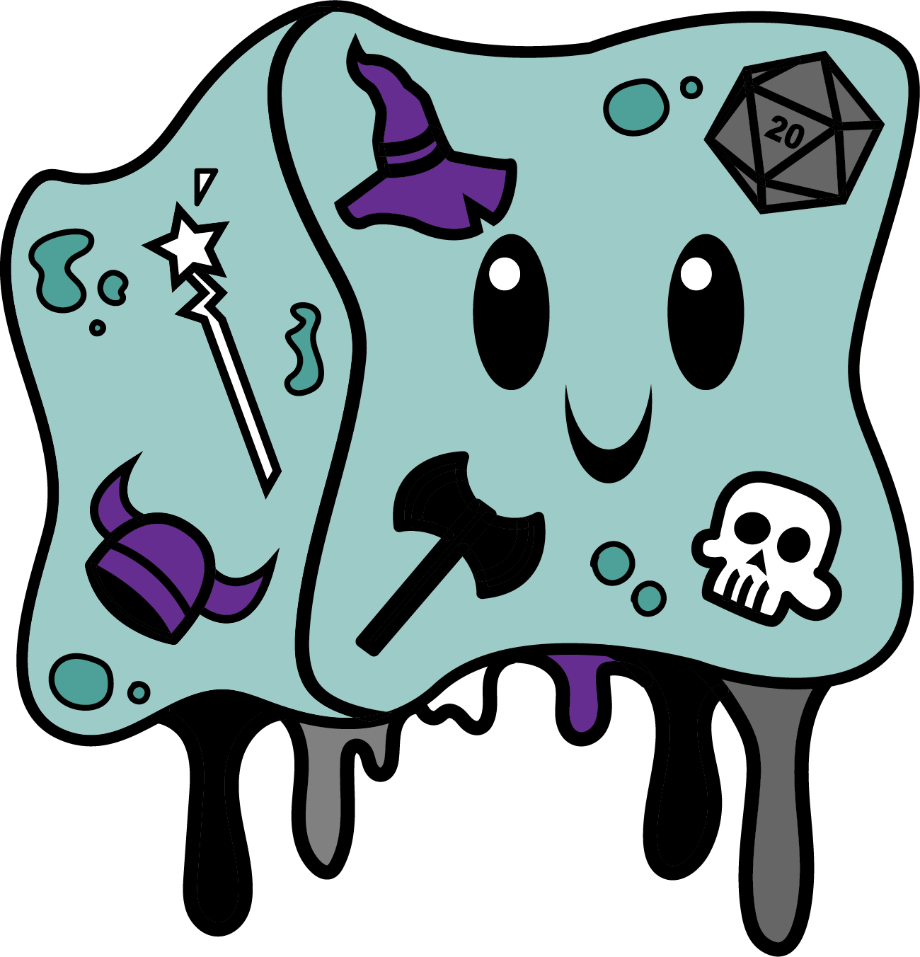 Gelly Cube Pride Pin: Asexual