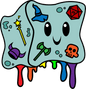 Gelly Cube Pride Pin: Rainbow