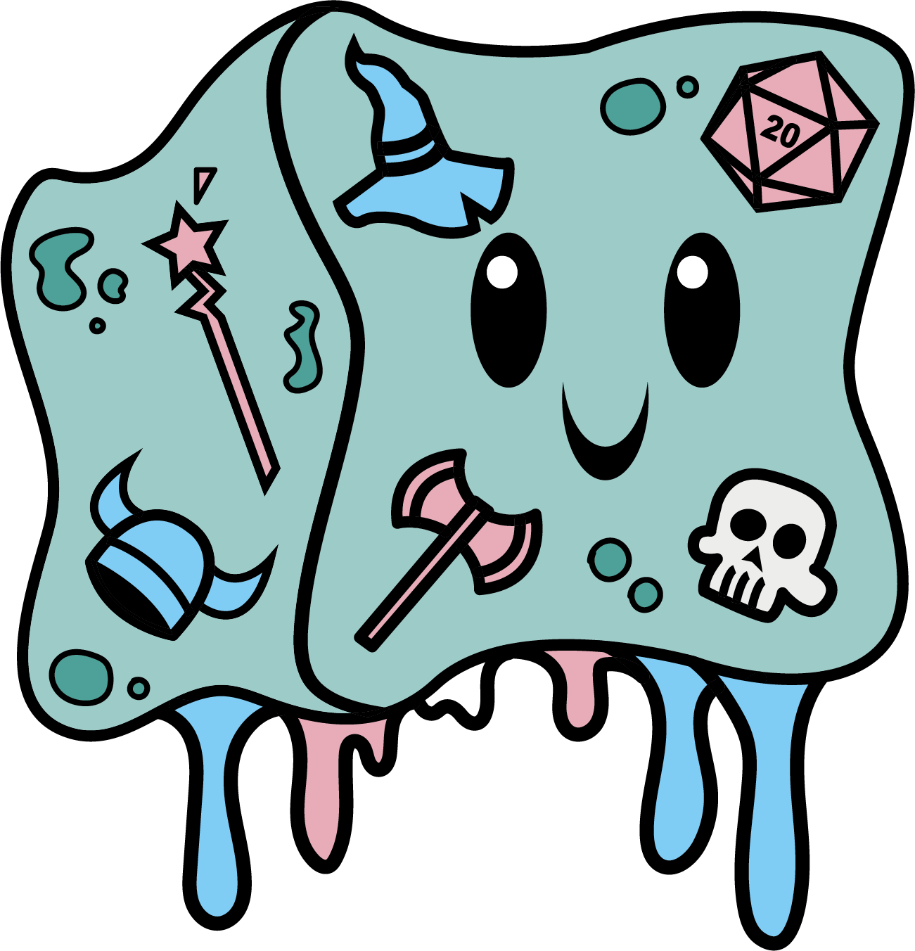 Gelly Cube Pride Pin: Transgender