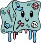 Gelly Cube Pride Pin: Transgender