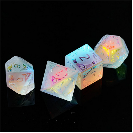 Rainbow Crystal and Flourish - Gemstone Engraved