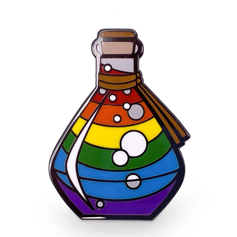 Norse Foundry Pride Flag Pins: Rainbow Potion Bottle